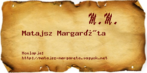 Matajsz Margaréta névjegykártya